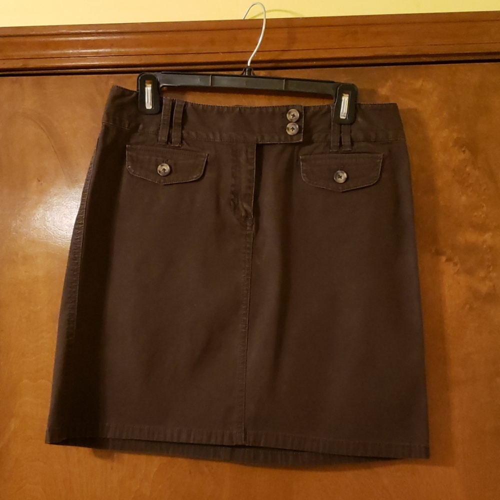 Ann Taylor Brown mini skirt